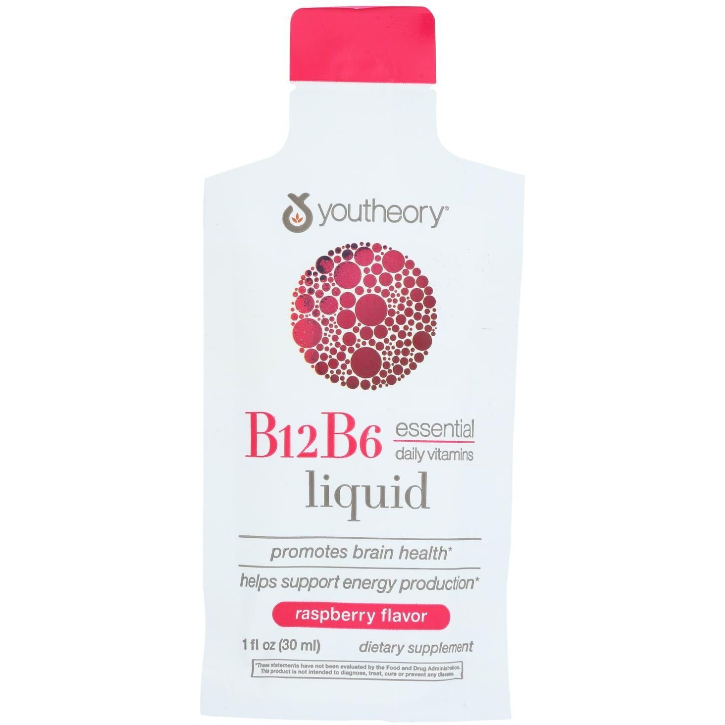 Youtheory - Liquid Vitamin B12 And Vitamin B6 Raspberry - Case Of 12-1 Fluid Ounces