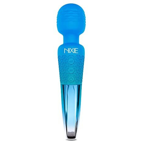 Nixie Rechargeable Wand Blue Ombre Metal
