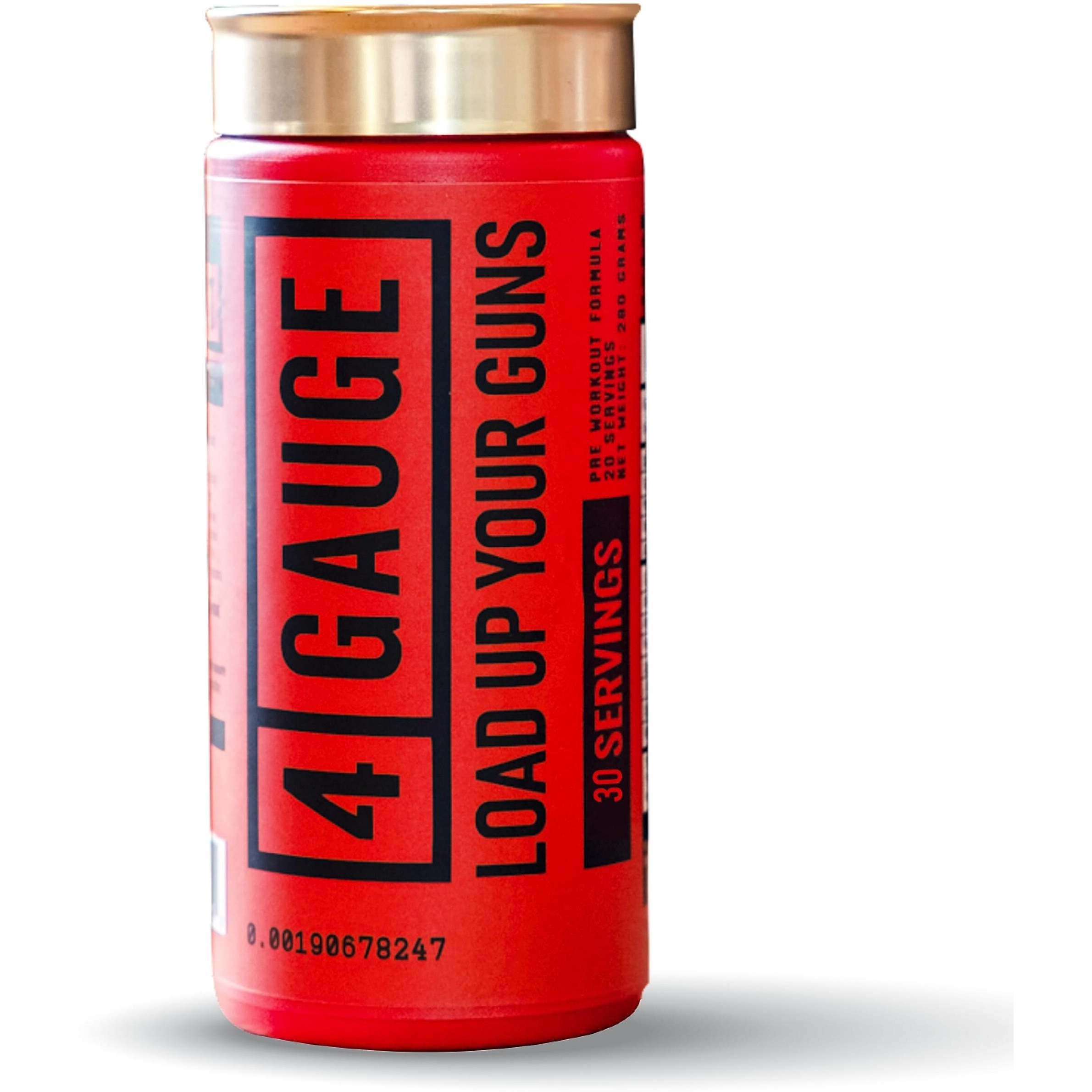 4 Gauge Natural Preworkout Without The Jitters | 30 Servings | Nitric Oxide Booster | L-Citrullline, L-Carnitine, Creatine | No Artificial Ingredients (Pina Colada)