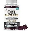 Om Mushroom Superfood Master Blend Mushroom Gummies, 56 Count, 28 Servings, Mixed Berry Flavor, 10 Mushroom Complex, Lions Mane, Chaga, Cordyceps, Adaptogens for Immune Health, Vitality, Stress Relief