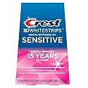Crest 3D Whitestrips Sensitive At-home Teeth Whitening Kit, 18 Treatments, Gently Removes 15 Years of Stains