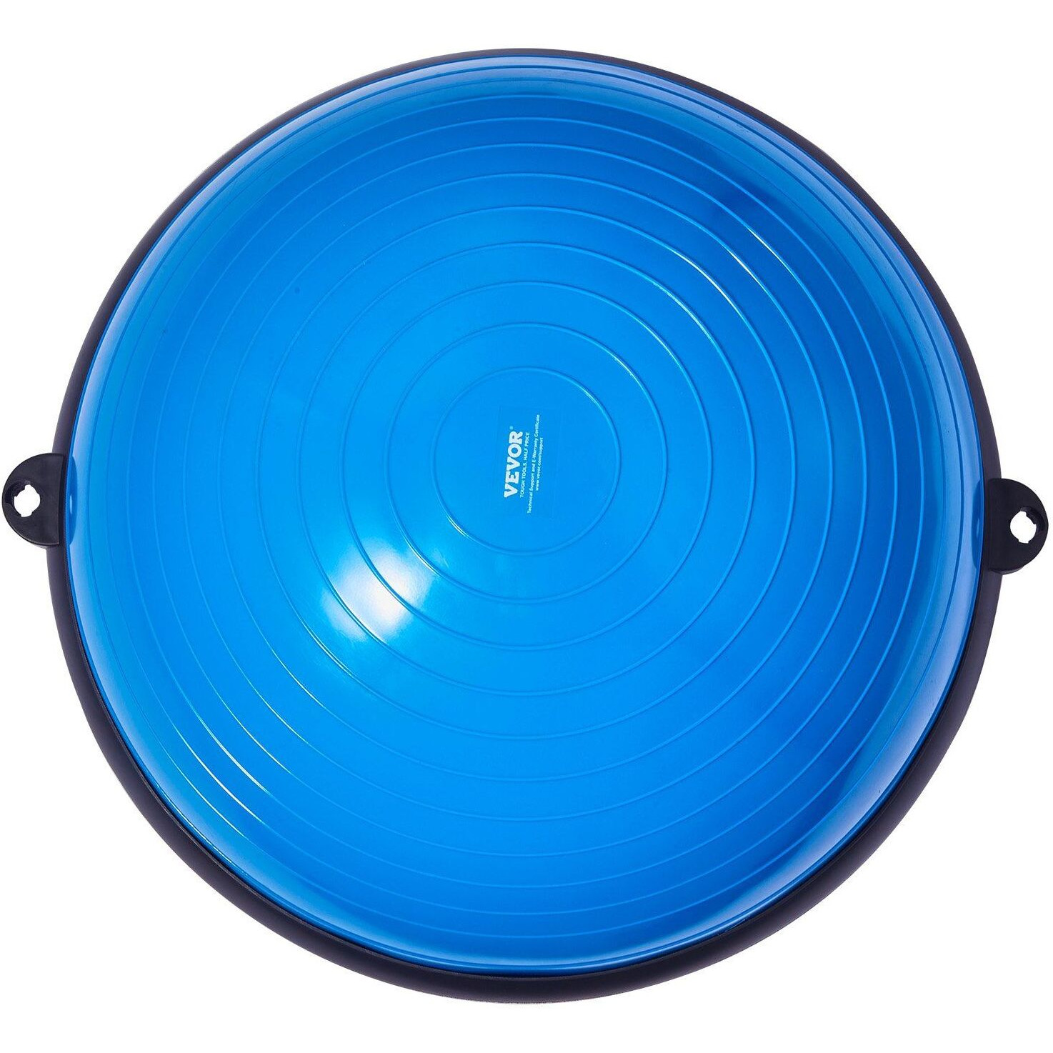 VEVOR Half Exercise Ball Trainer, 23 inch Balance Ball Trainer, 660lbs Capacity Stability Ball, Yoga Ball with Resistance Bands & Foot Pump, Strength Fitness Ball for Home Gym, Full Body Workout, Blue