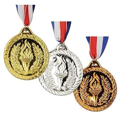 Gold, Silver & Bronze Medals w/Ribbon