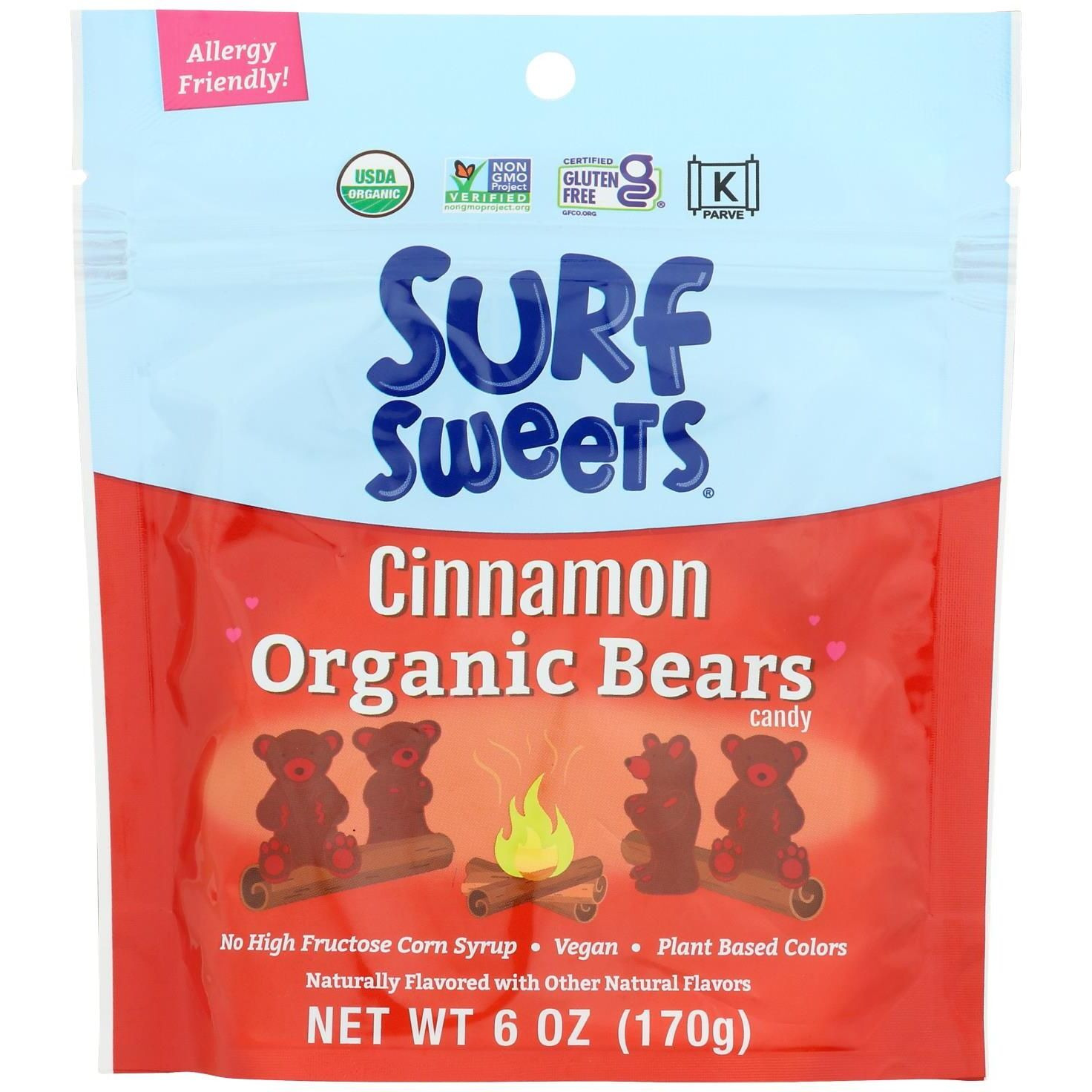Surf Sweets - Candy Cinnamon Bears - Case Of 8-6 Oz