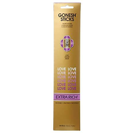 Gonesh Incense Sticks Extra Rich Collection Love, 20 Piece
