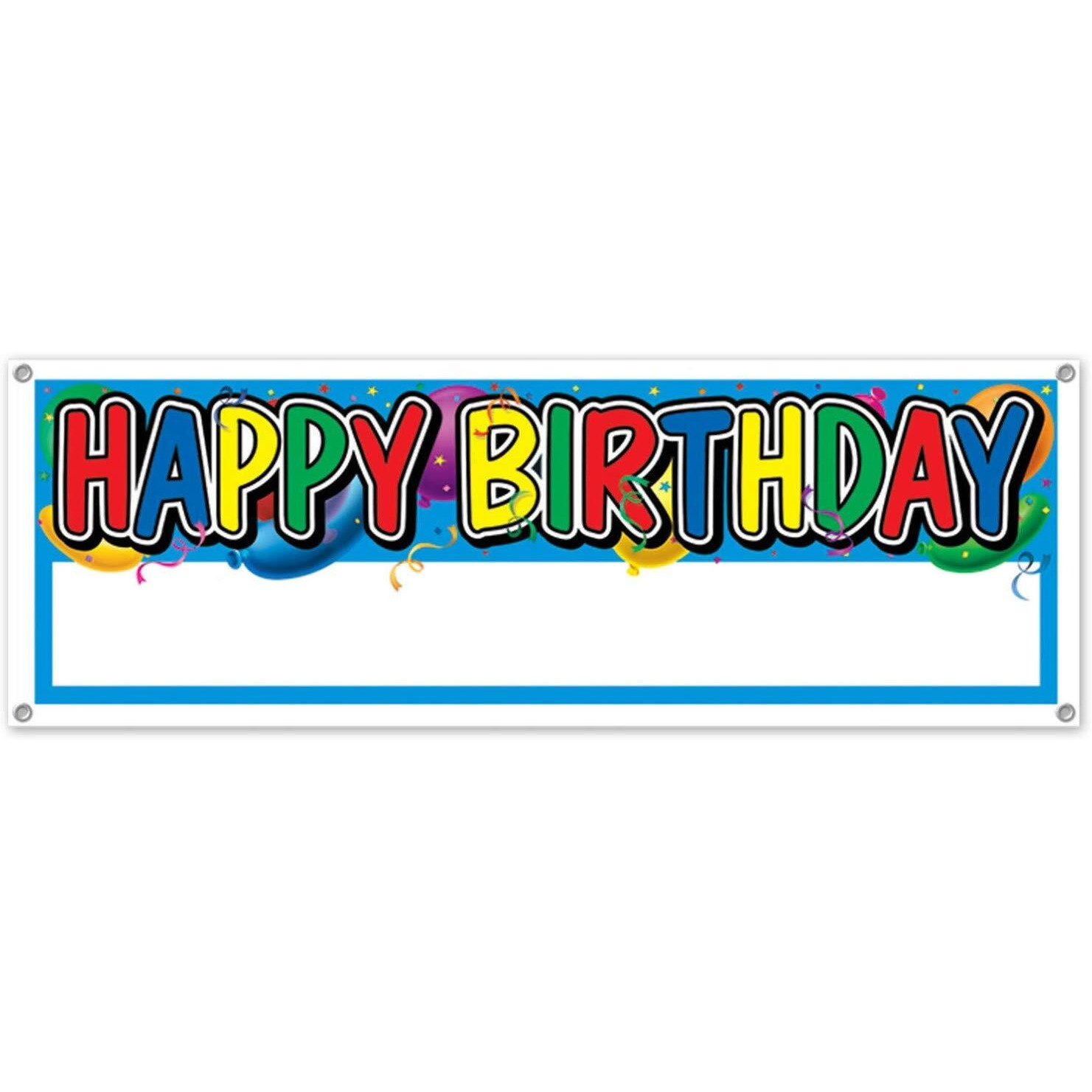 12-Pack Happy Birthday Sign Banner Vibrant Colors for Festive Celebrations