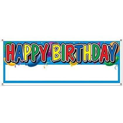 12-Pack Happy Birthday Sign Banner Vibrant Colors for Festive Celebrations