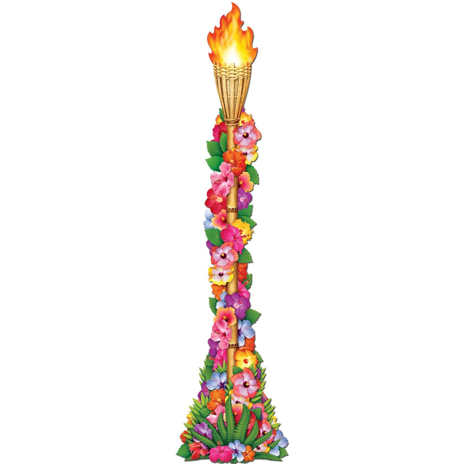 Jointed Floral Tiki Torch