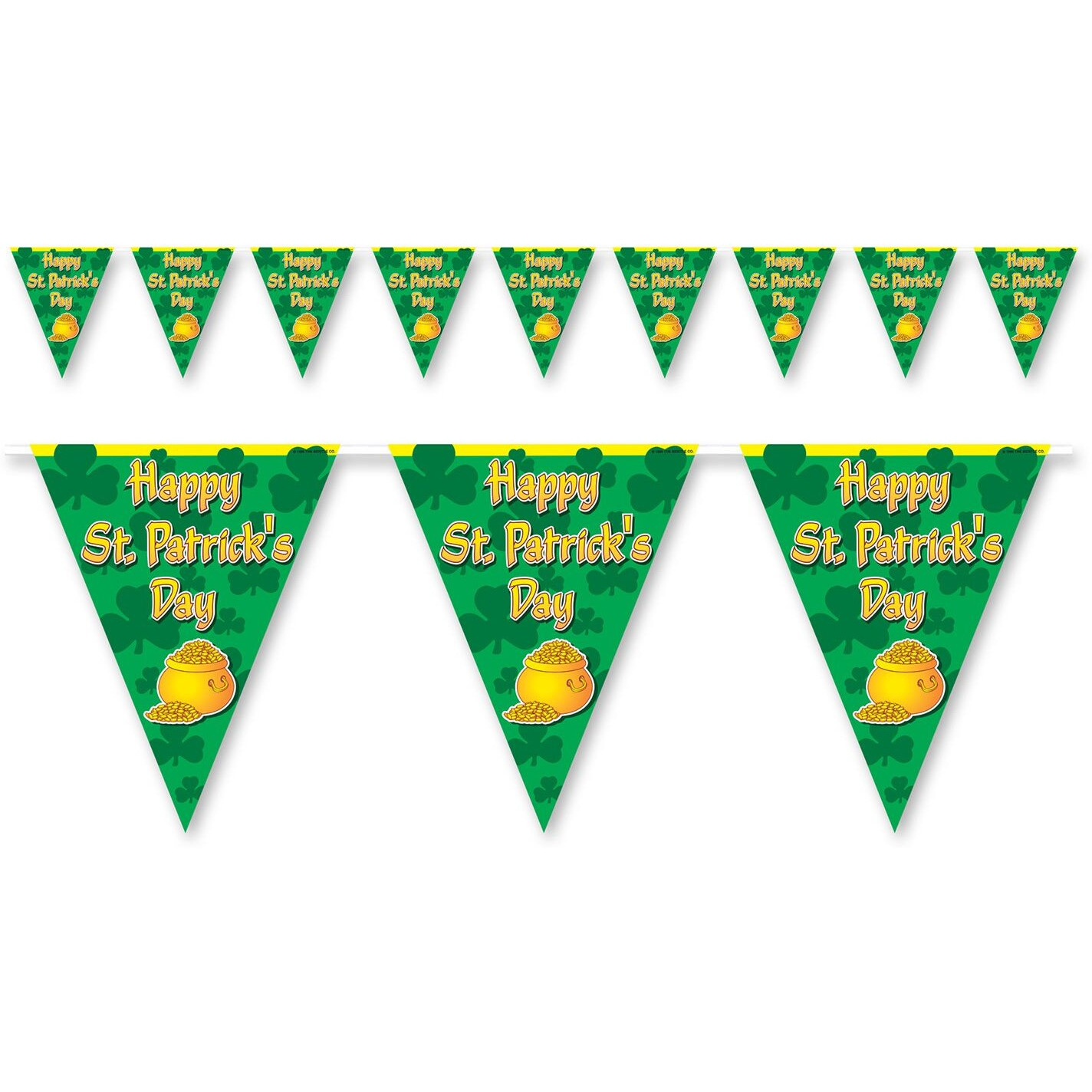 St Patrick's Day Pennant Banner - 12 Banners for Festive Celebrations