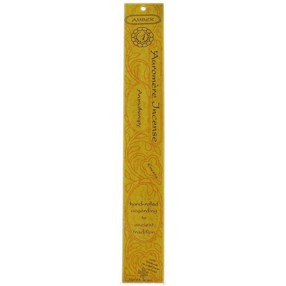 AUROMERE, Aromatherapy Incense Amber - 10 gm - 12 Pack