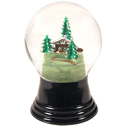 Perzy Snowglobe, Medium Chalet with Tree - 5&quotH x 3&quotW x 3&quotD