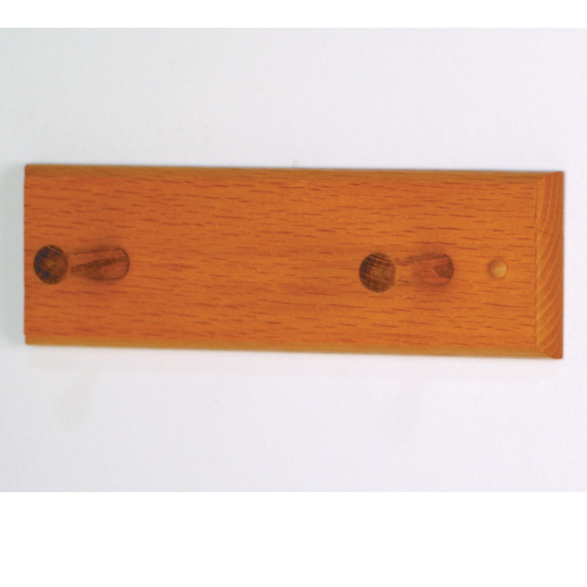 Wooden Mallet 2 Peg Coat Rack, Medium Oak