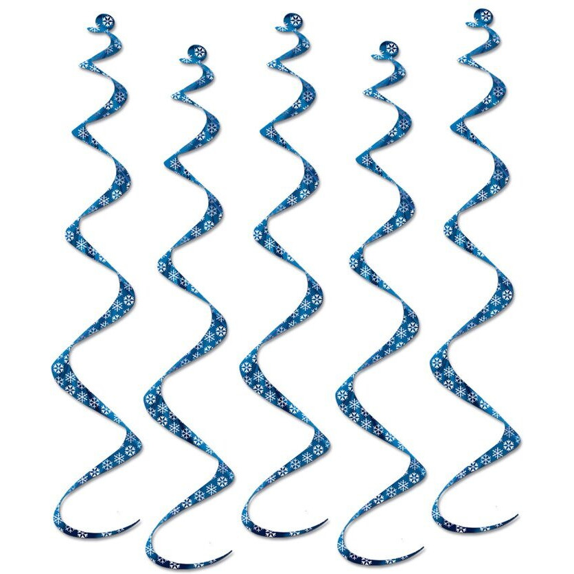 Printed Snowflake Twirly Whirlys