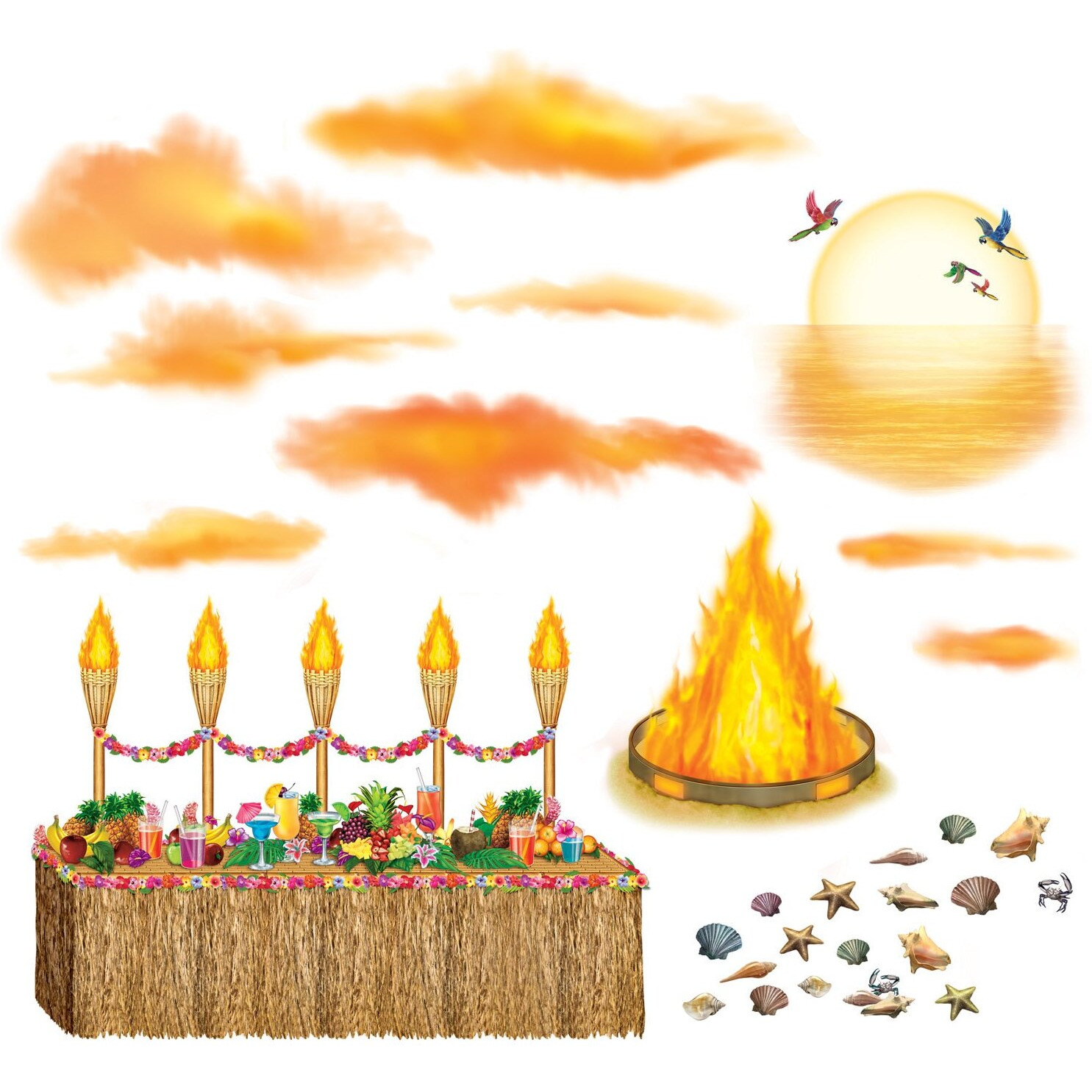Luau Sunset Props