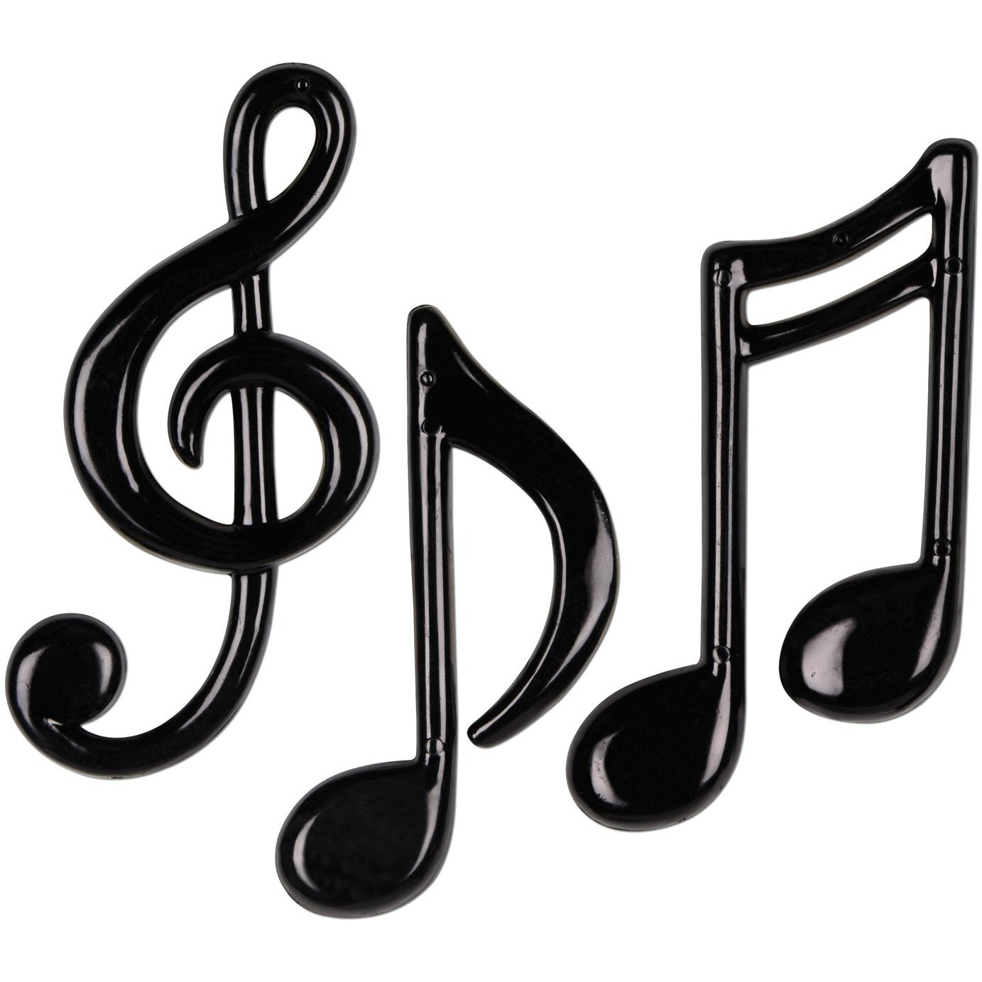 Molded Plastic Musical Notes
