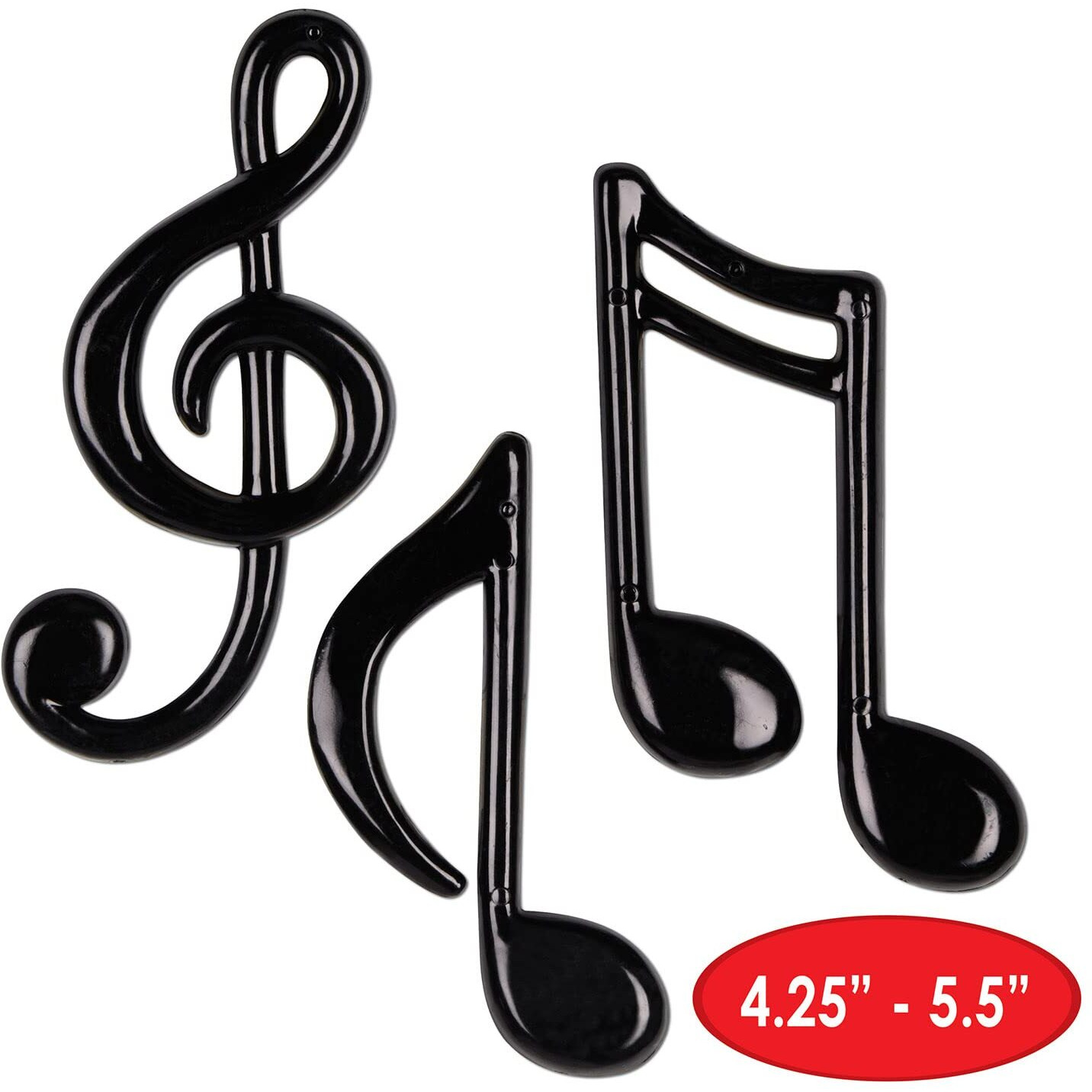 Molded Plastic Musical Notes