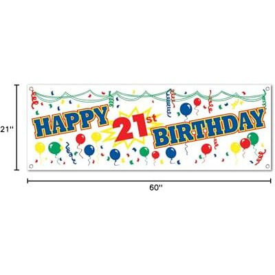 Happy  21st  Birthday Sign Banner