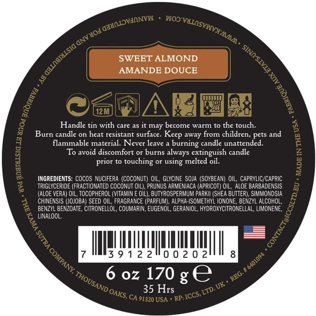 Kama Sutra Massage Candle Sweet Almond(D0102H7TM2Y.)