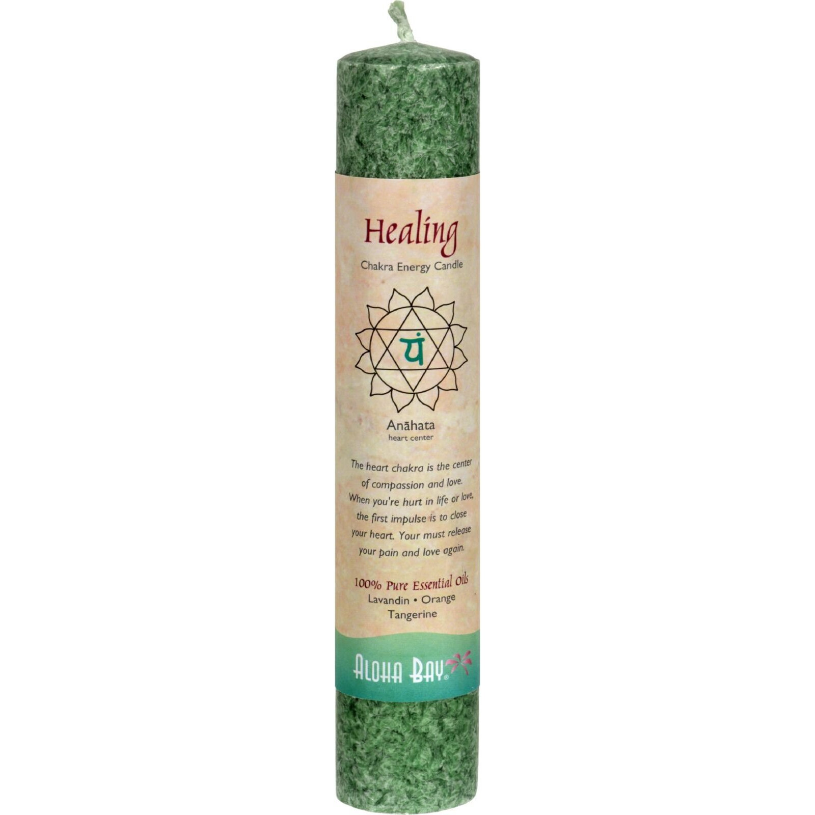 Aloha Bay Candle Pillar Chakra Green 8"