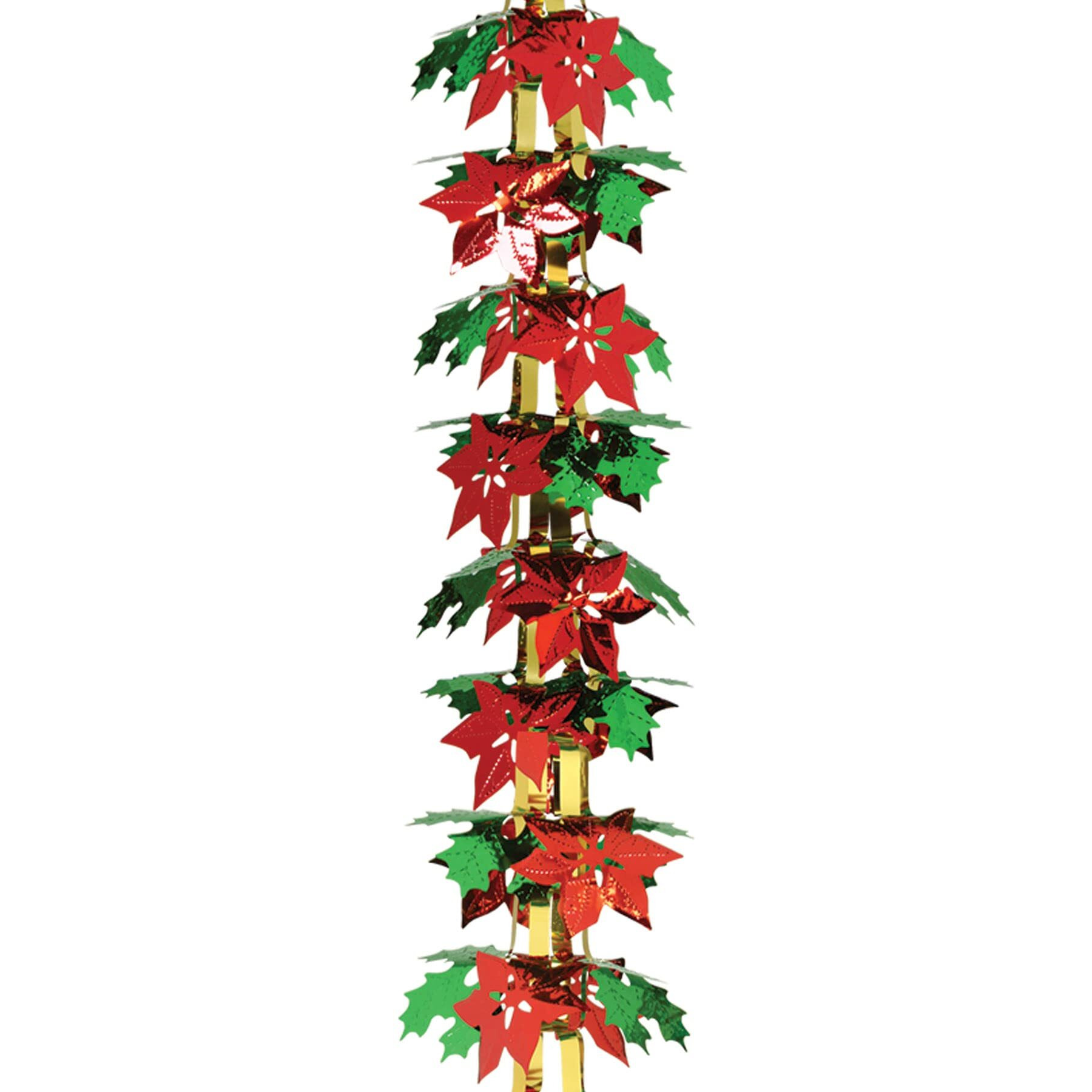 Poinsettia & Holly Garland/Column