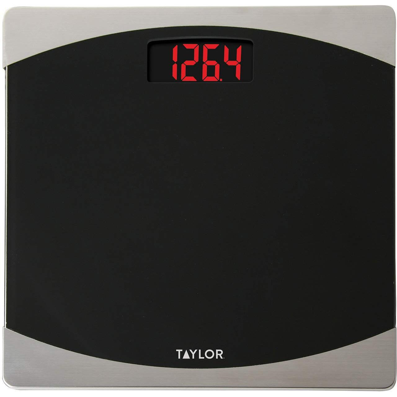 Taylor Precision Products Glass Digital Bath Scale (Black/Silver)