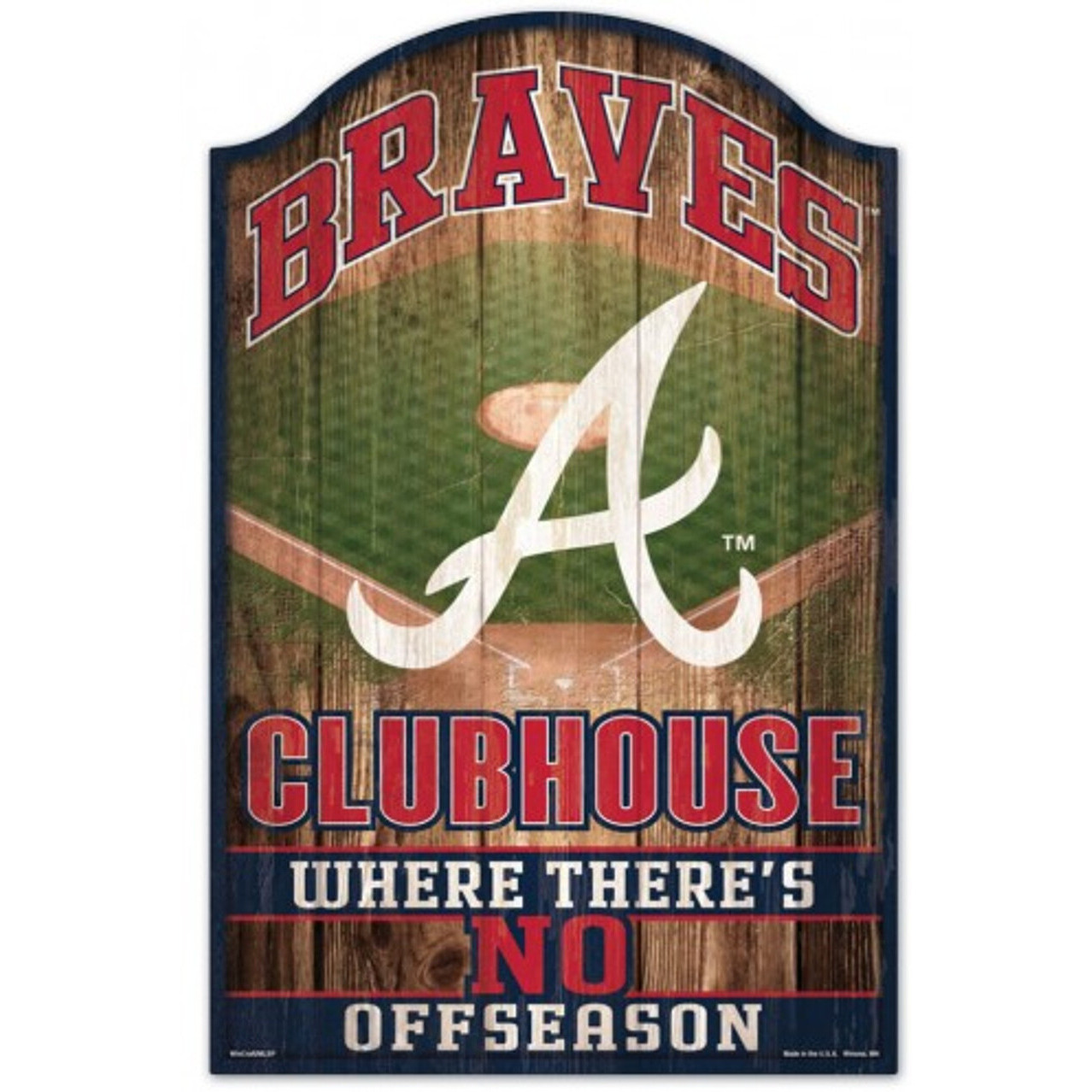 Atlanta Braves Sign 11x17 Wood Fan Cave Design - Special Order
