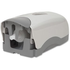 Genuine Joe Foam-Eeze Foam Soap Dispenser - Manual - 1.06 quart Capacity - Refillable, Site Window, Durable - Gray, White - 1Each