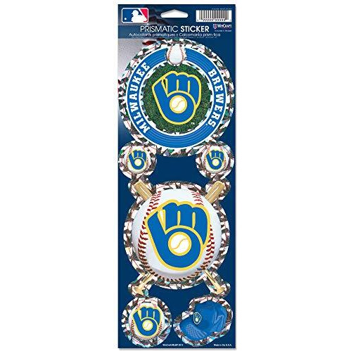 Milwaukee Brewers Decal 4x11 Die Cut Prismatic Style Retro Design - Special Order
