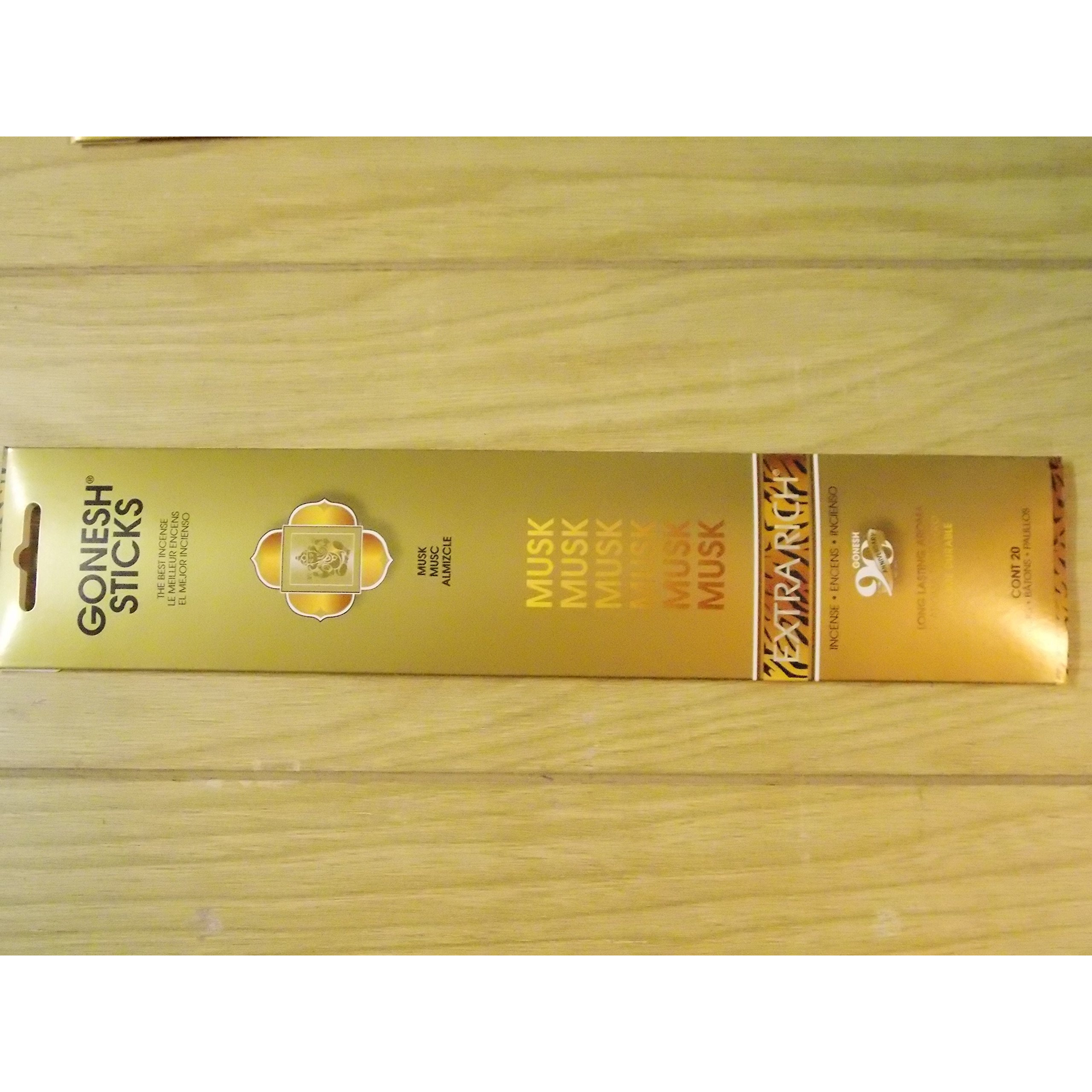 Gonesh Incense Sticks Musk 2 Packs of 20 Sticks