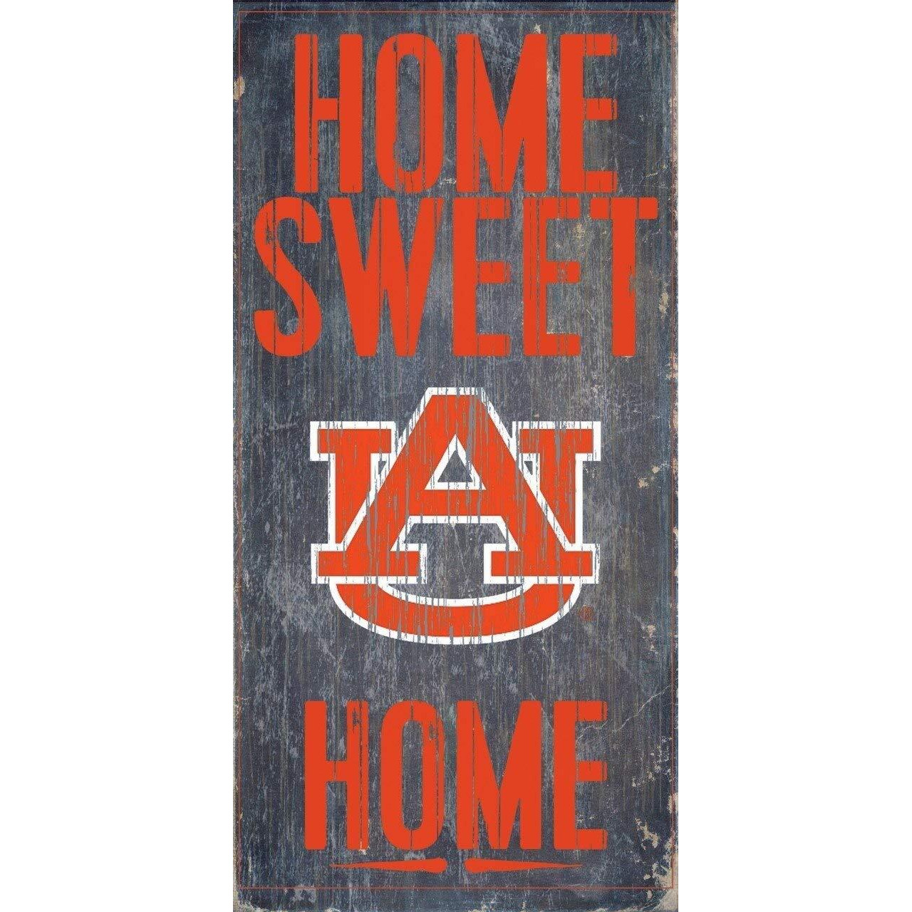 Auburn Tigers Wood Sign - Home Sweet Home 6&quotx12"