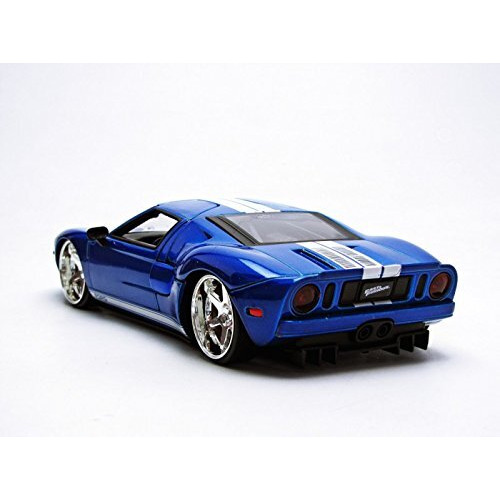 Ford GT Blue with White Stripes &quotFast & Furious 7" (2015) Movie 1/24 Diecast Model Car by Jada