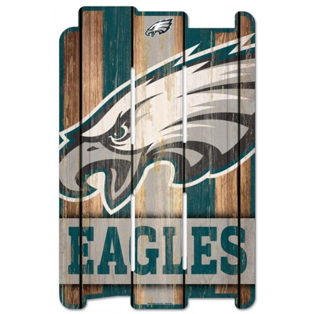 Philadelphia Eagles Sign 11x17 Wood Fence Style