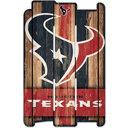Houston Texans Sign 11x17 Wood Fence Style