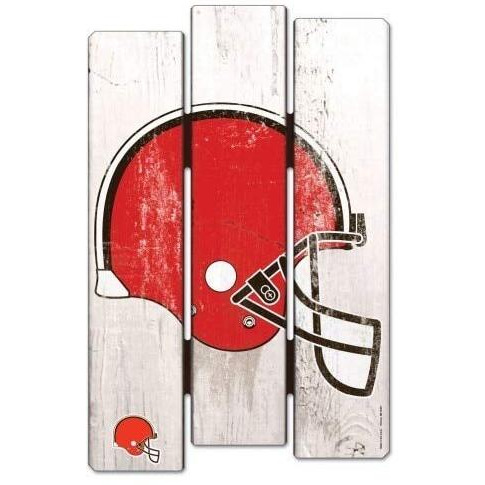 Cleveland Browns Sign 11x17 Wood Fence Style