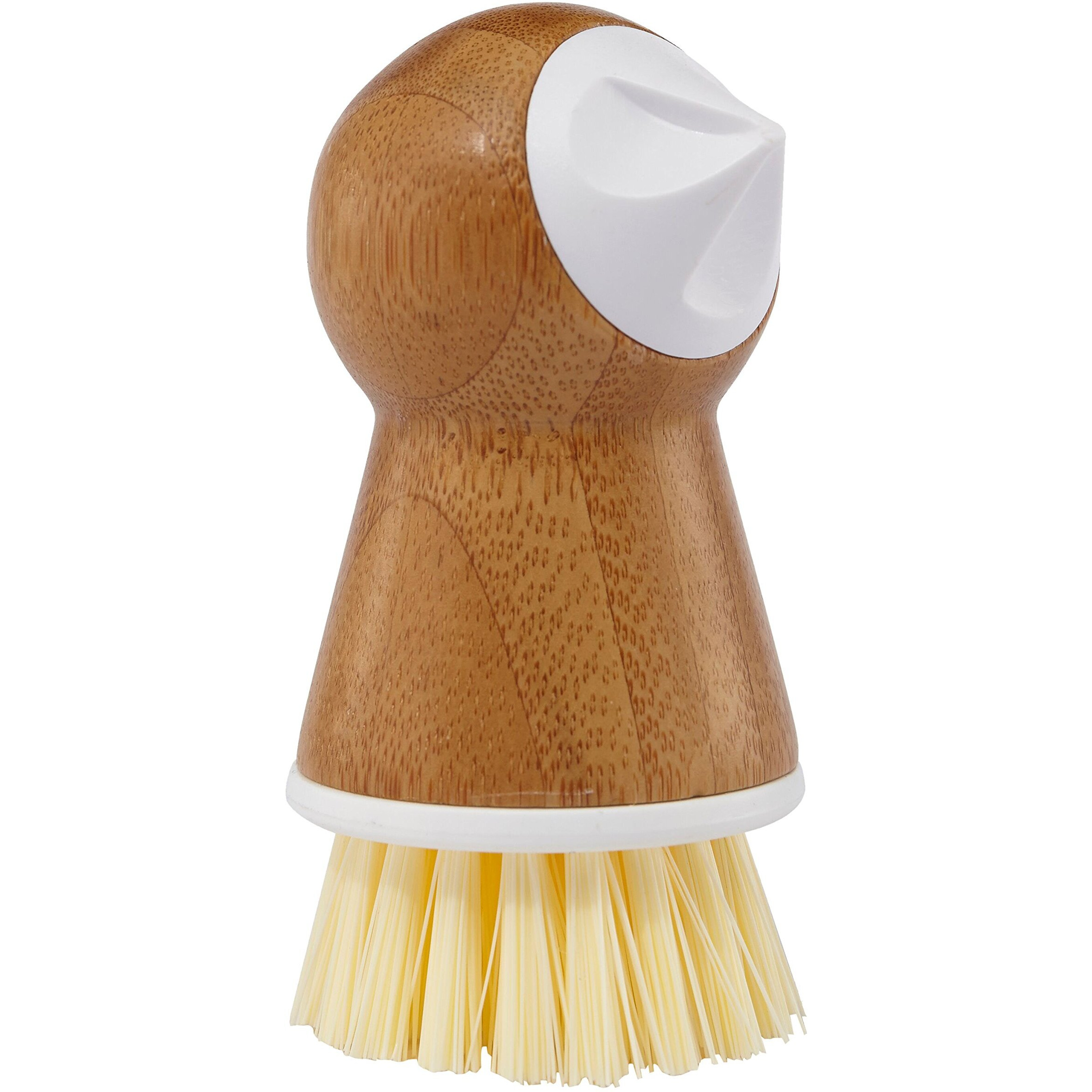 Full Circle Tater Mate Bamboo Potato Brush with Eye Remover, White