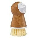 Full Circle Tater Mate Bamboo Potato Brush with Eye Remover, White