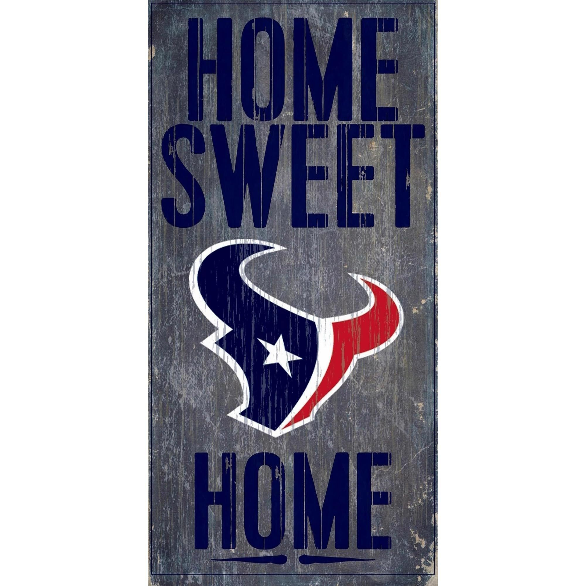 Houston Texans Wood Sign - Home Sweet Home 6&quotx12"