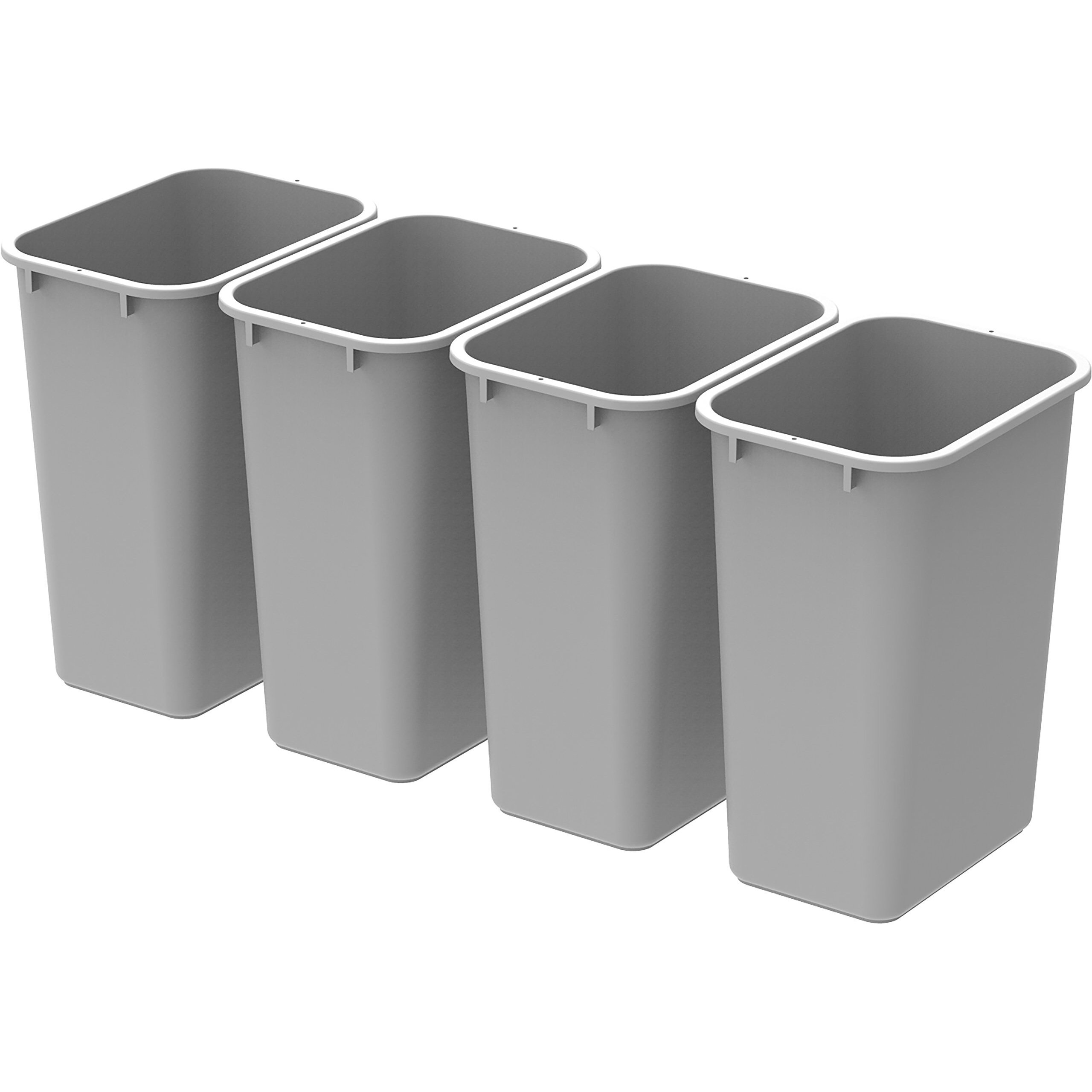Large/Tall Waste Basket, Gray (Case of 4)
