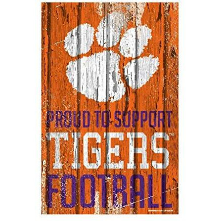 Clemson Tigers Sign 11x17 Wood Proud to Support Design - Special Order