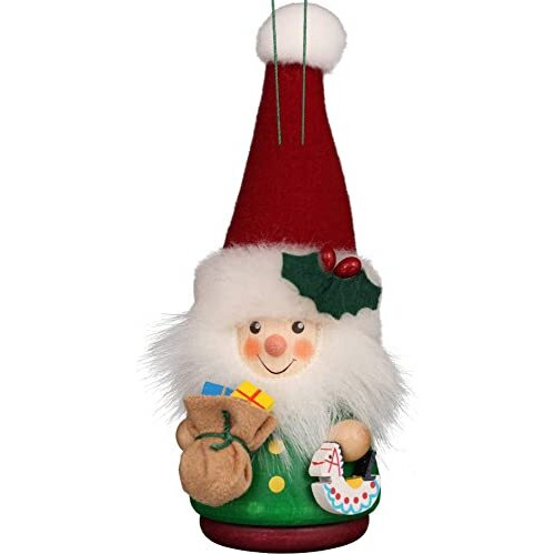 Christian Ulbricht Ornament - Green Santa - 5&quotH x 2&quotW x 2&quotD