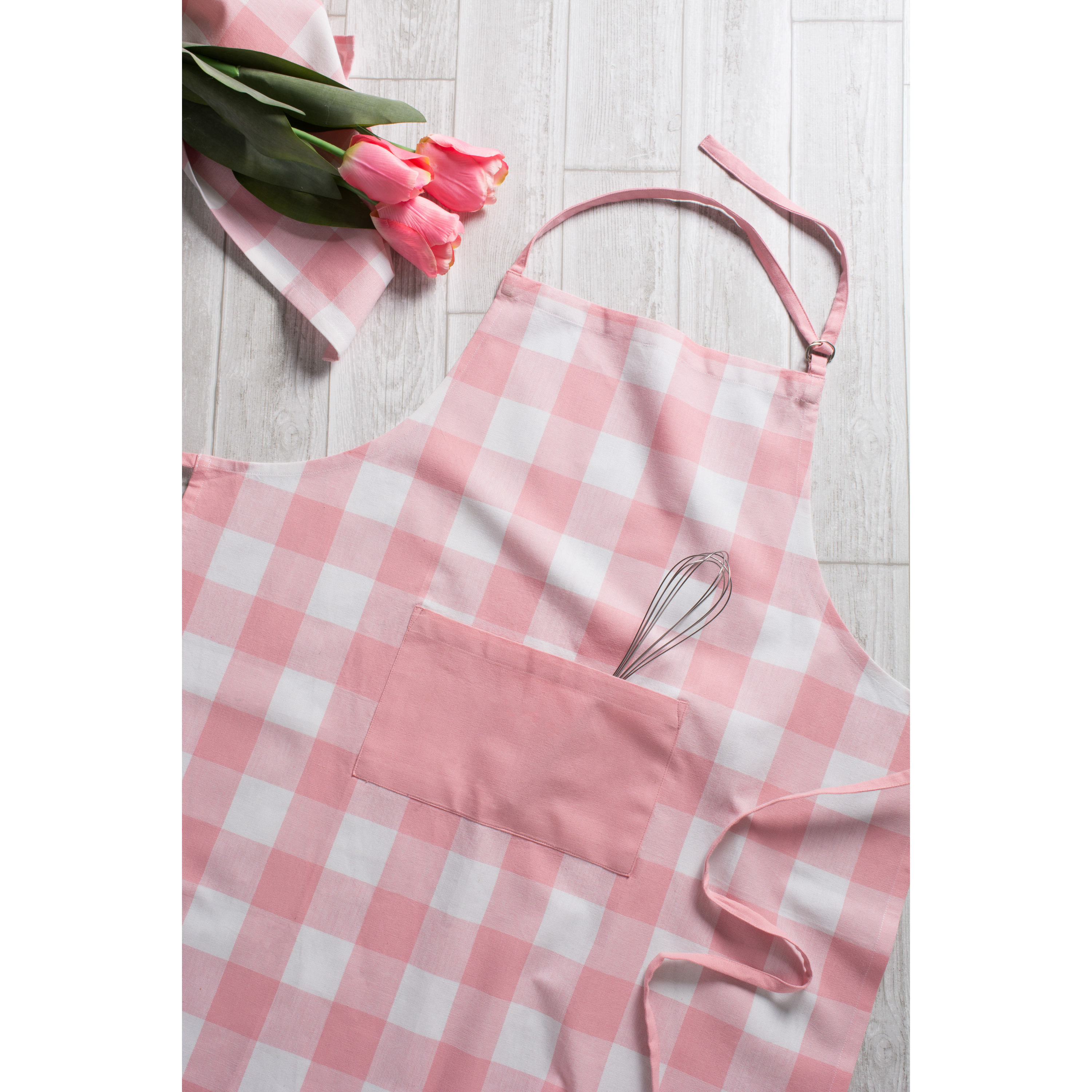 DII Pink Buffalo Check Chef Apron