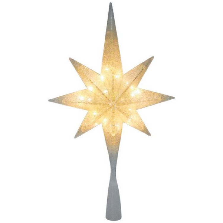 LED TREE TOP STAR WW 8PT (Pack of 1)