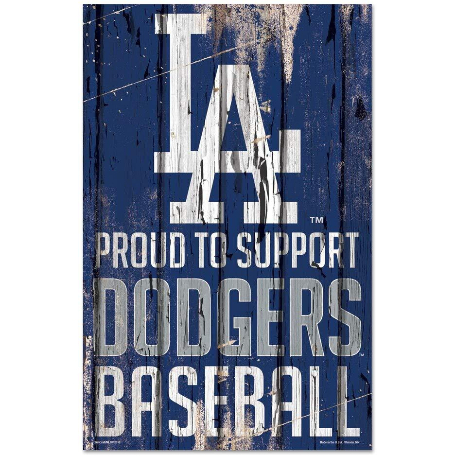 Los Angeles Dodgers Sign 11x17 Wood Proud to Support Design