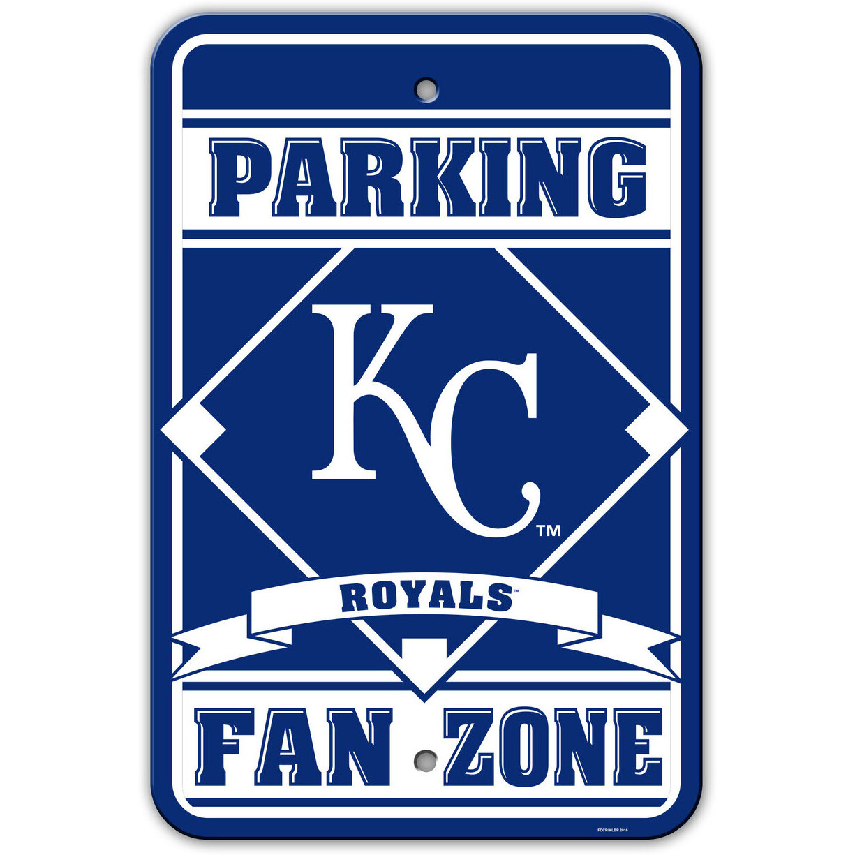Kansas City Royals Sign 12x18 Plastic Fan Zone Parking Style CO