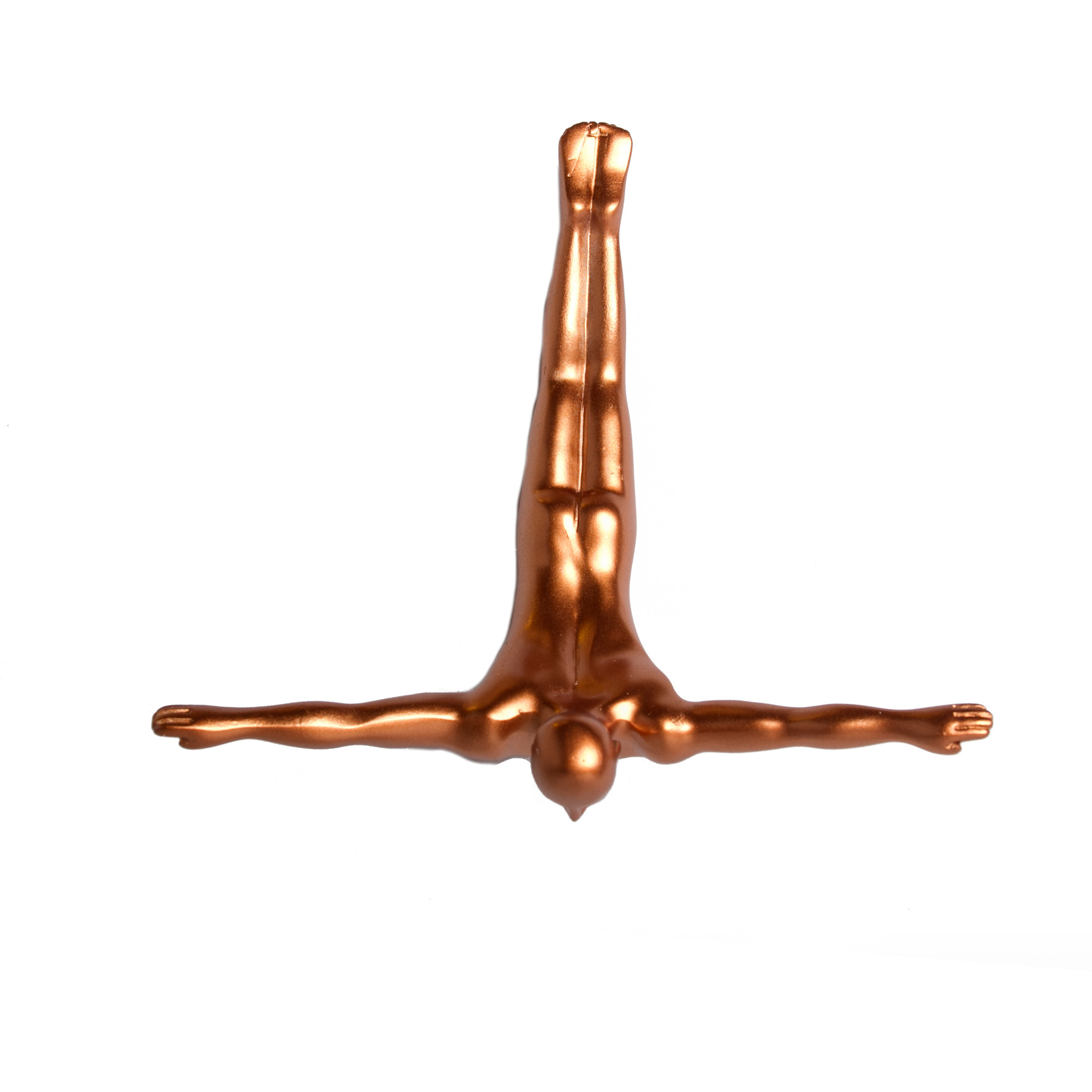 6.5" X 2.5" X 6.5" Bronze Diver - Wall Art