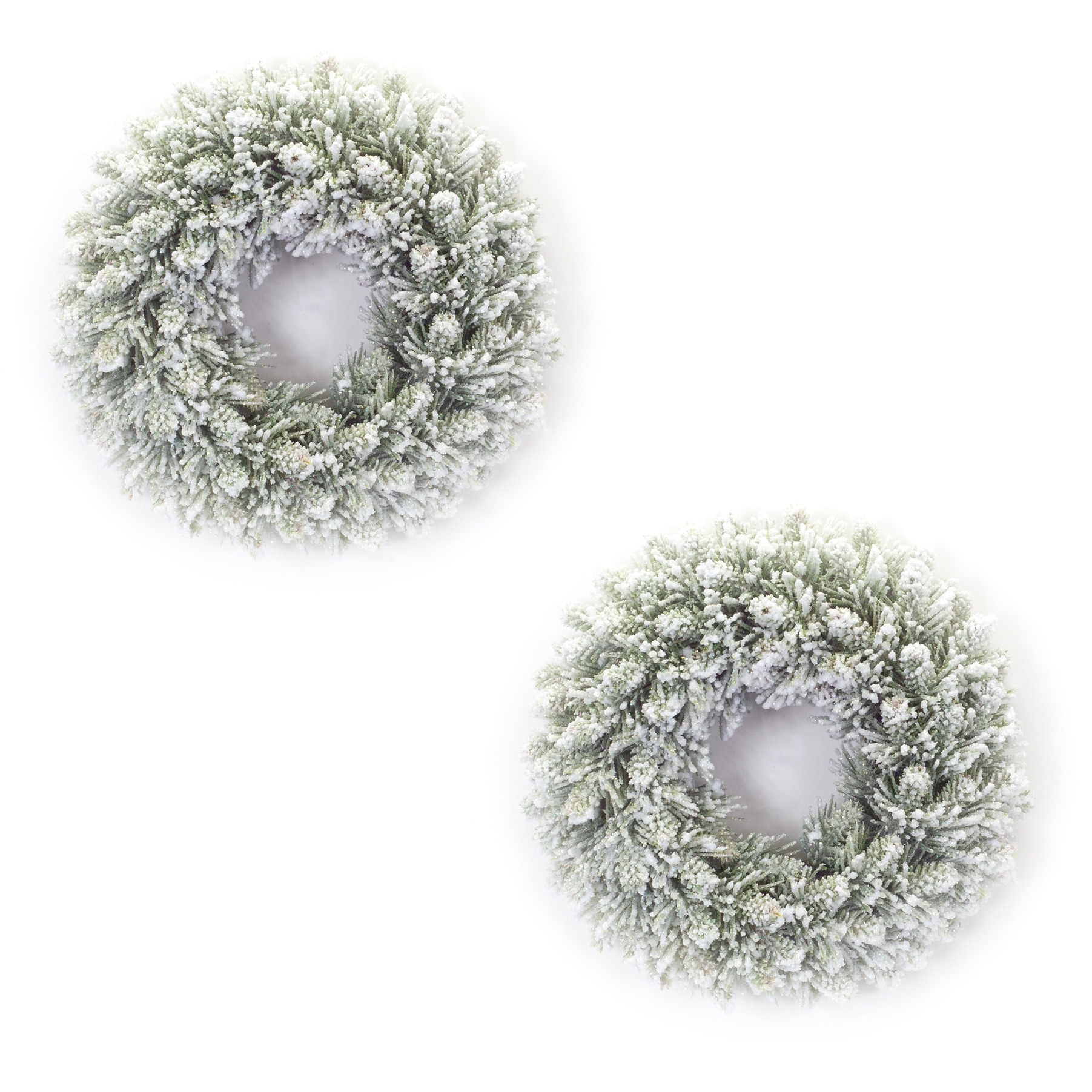Flocked Candle Ring (Set of 2)