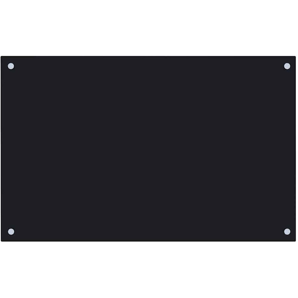 vidaXL Kitchen Backsplash Black 31.5&quotx19.7" Tempered Glass
