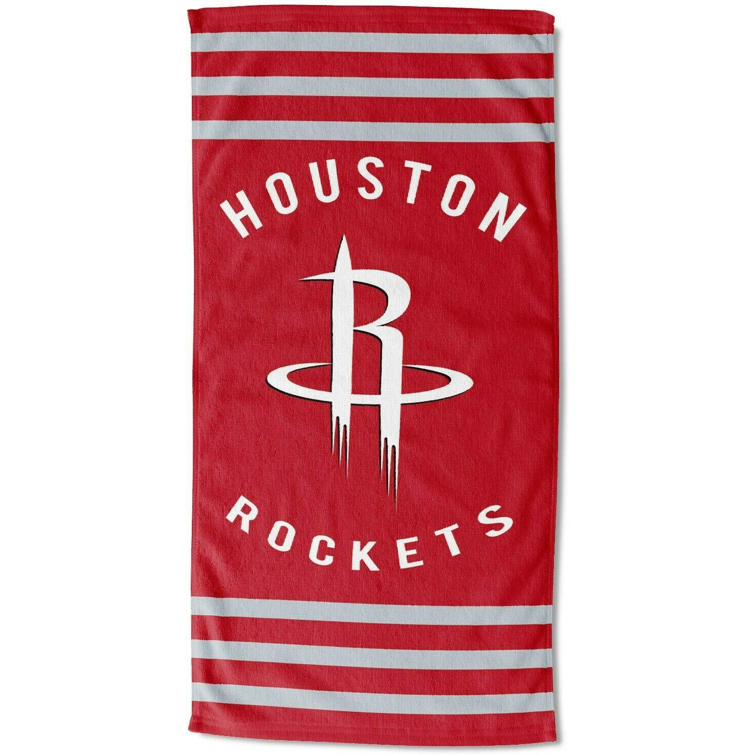 Rockets OFFIcIAL NBA Stripes Beach Towel 30 x 60(D0102H94DEV)
