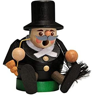 26704 - Richard Glaesser Incense Burner - Mini Chimney Sweep - 3.25&quotH X 2.5&quotW x 2.5&quotD