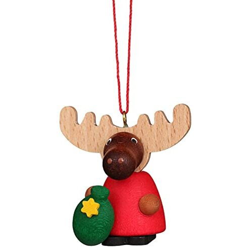 Christian Ulbricht Ornament - Moose Santa - 1.5&quotH x 1.5&quotW x 1&quotD